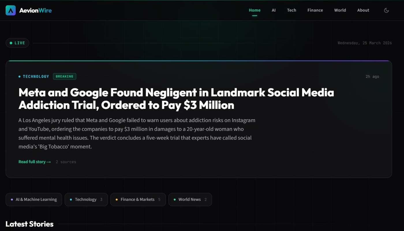 AevionWire News Platform